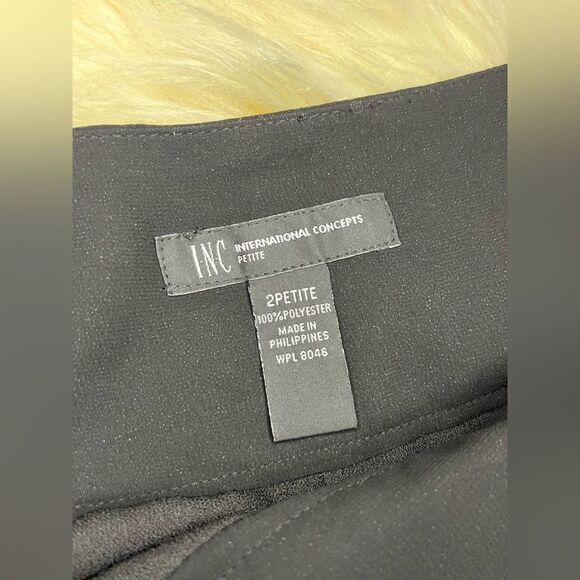 INC International Concepts Petite black pleated long skirt sz 2 Petite - Picture 2 of 5